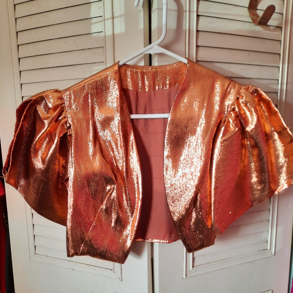 Junior M Copper Crop Short Sleeve Jacket
